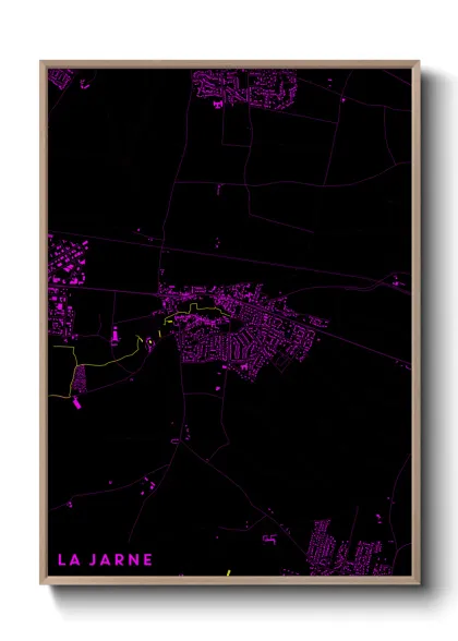 Une affiche de carte sur La Jarne