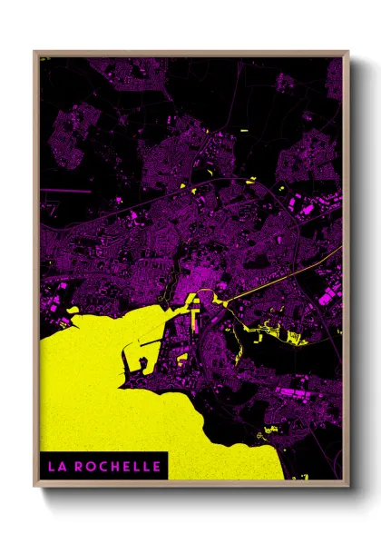 Une affiche de carte sur La Rochelle
