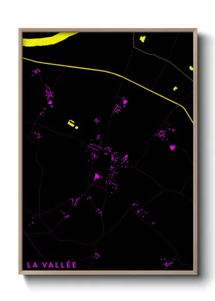 Une affiche de carte sur La Vallée