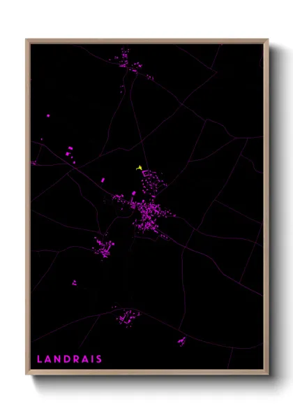 Une affiche de carte sur Landrais