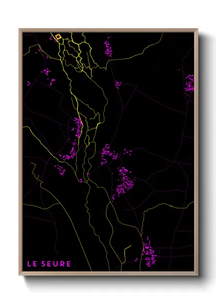Une affiche de carte sur Le Seure