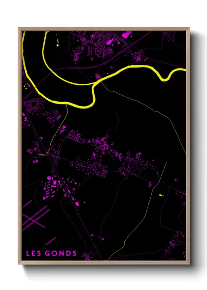 Une affiche de carte sur Les Gonds