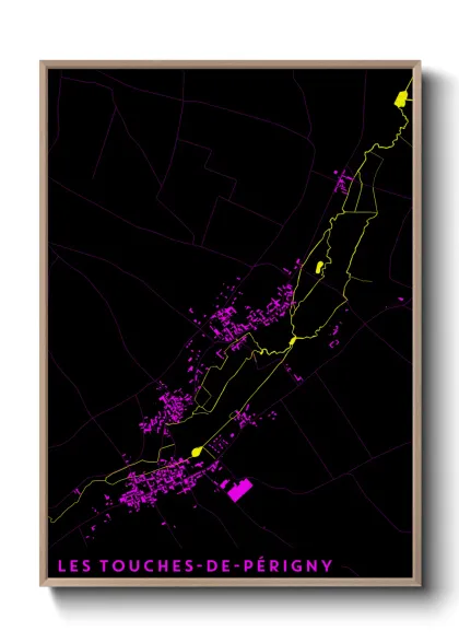 Une affiche de carte sur Les Touches-de-Périgny