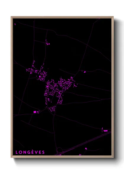 Une affiche de carte sur Longèves