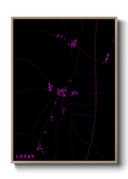 Une affiche de carte sur Lozay