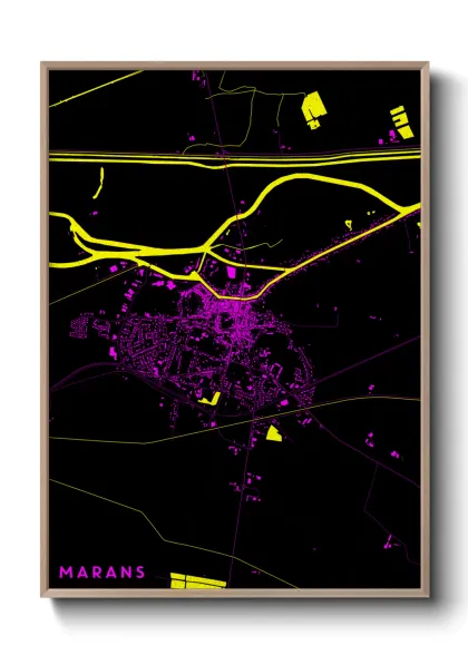 Une affiche de carte sur Marans