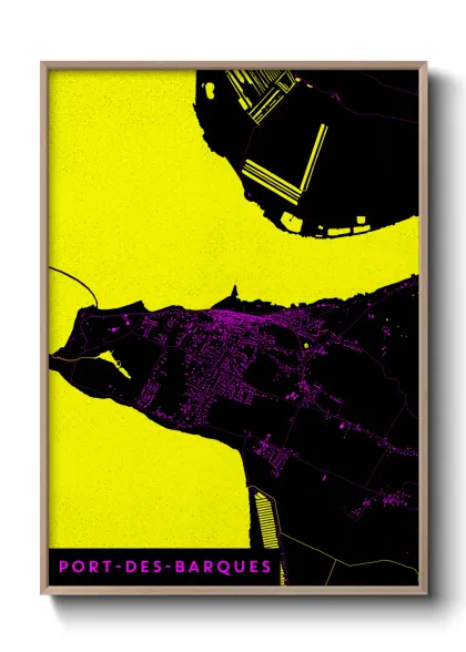 Une affiche de carte sur Port-des-Barques