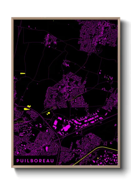 Une affiche de carte sur Puilboreau