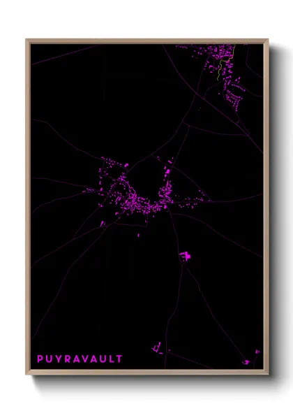 Une affiche de carte sur Puyravault