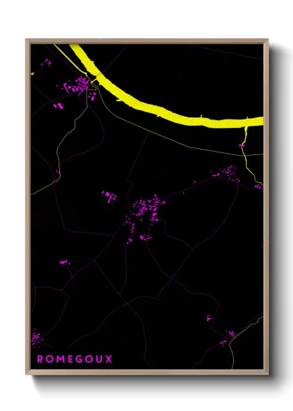 Une affiche de carte sur Romegoux