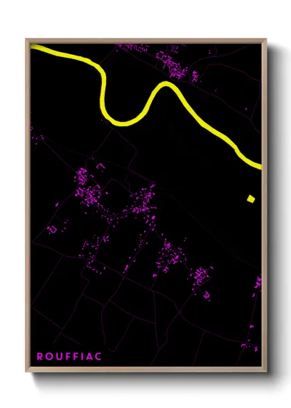 Une affiche de carte sur Rouffiac