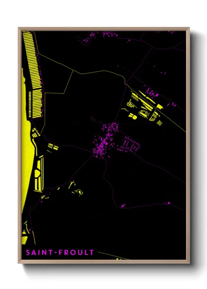 Une affiche de carte sur Saint-Froult