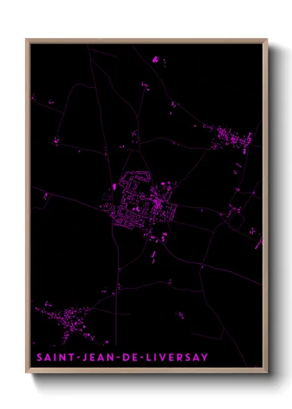 Une affiche de carte sur Saint-Jean-de-Liversay