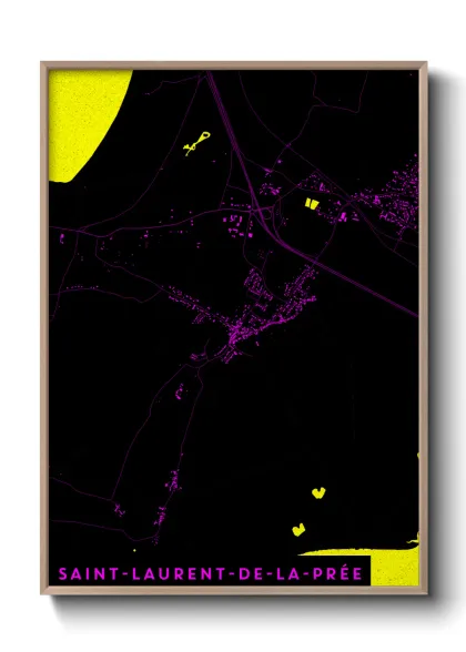 Une affiche de carte sur Saint-Laurent-de-la-Prée