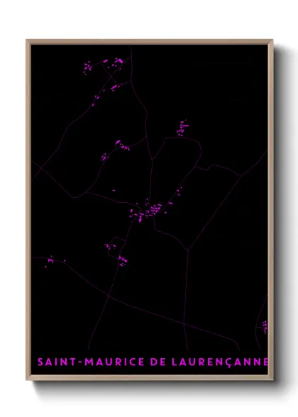 Une affiche de carte sur Saint-Maurice de Laurençanne