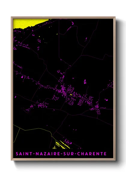 Une affiche de carte sur Saint-Nazaire-sur-Charente