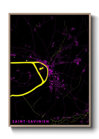 Une affiche de carte sur Saint-Savinien