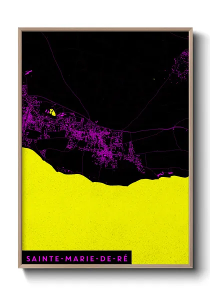 Une affiche de carte sur Sainte-Marie-de-Ré