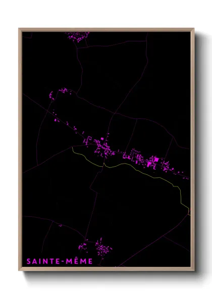 Une affiche de carte sur Sainte-Même