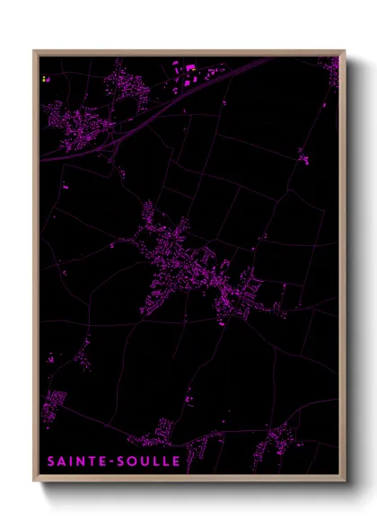 Une affiche de carte sur Sainte-Soulle