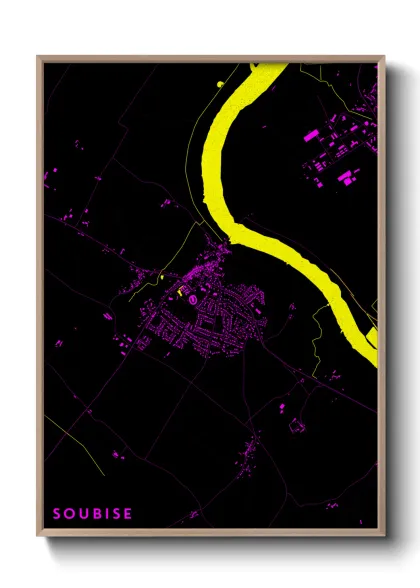 Une affiche de carte sur Soubise