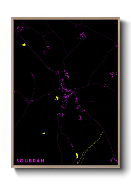Une affiche de carte sur Soubran