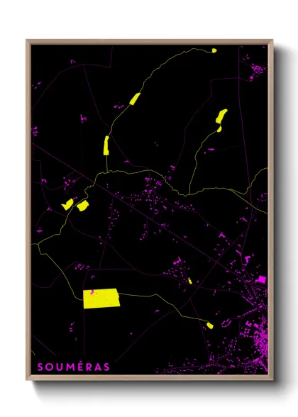 Une affiche de carte sur Souméras
