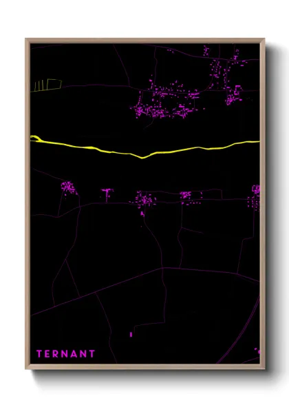 Une affiche de carte sur Ternant