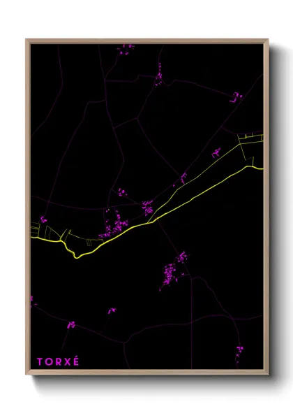 Une affiche de carte sur Torxé