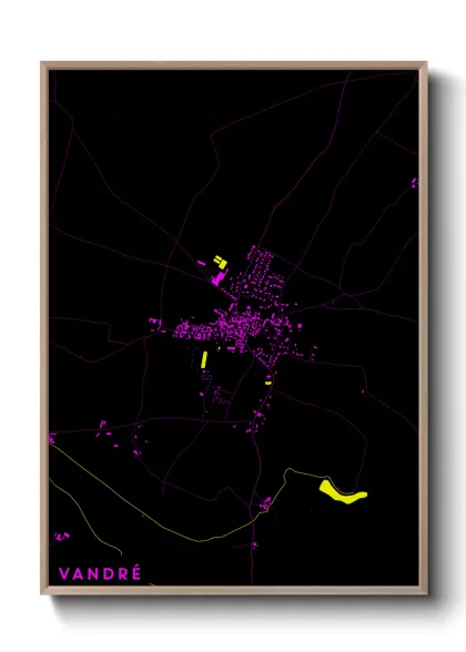 Une affiche de carte sur Vandré