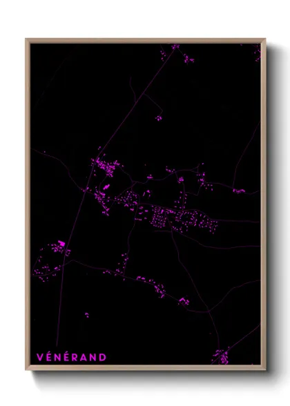 Une affiche de carte sur Vénérand