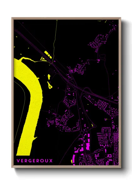 Une affiche de carte sur Vergeroux