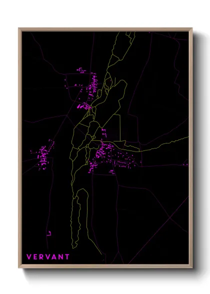 Une affiche de carte sur Vervant