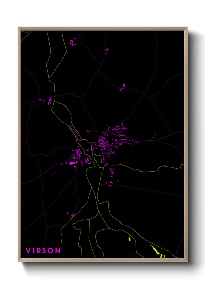 Une affiche de carte sur Virson