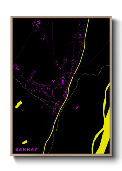 Une affiche de carte sur Bannay