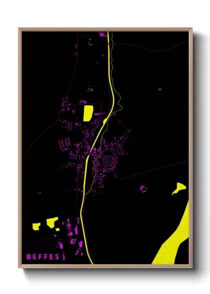 Une affiche de carte sur Beffes