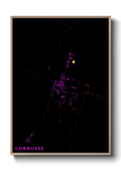 Une affiche de carte sur Cornusse