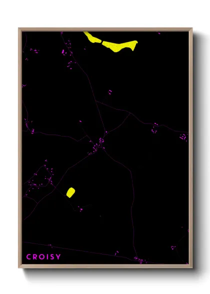 Une affiche de carte sur Croisy