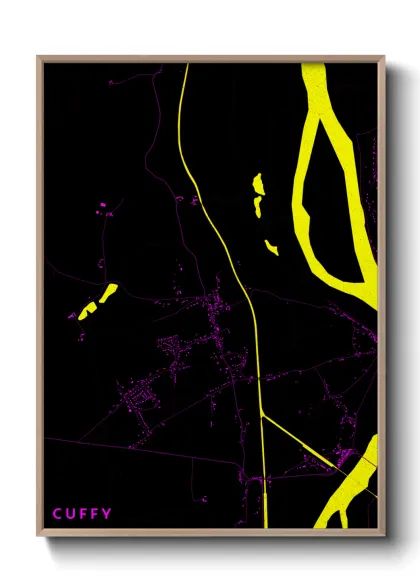 Une affiche de carte sur Cuffy