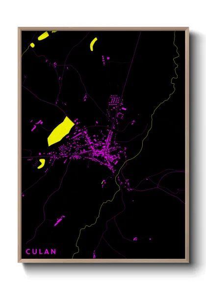 Une affiche de carte sur Culan