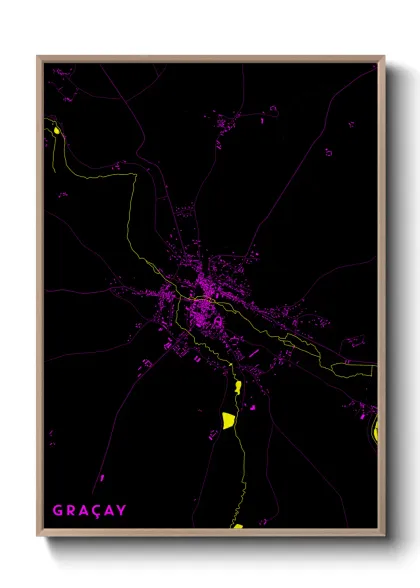 Une affiche de carte sur Graçay