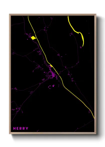 Une affiche de carte sur Herry