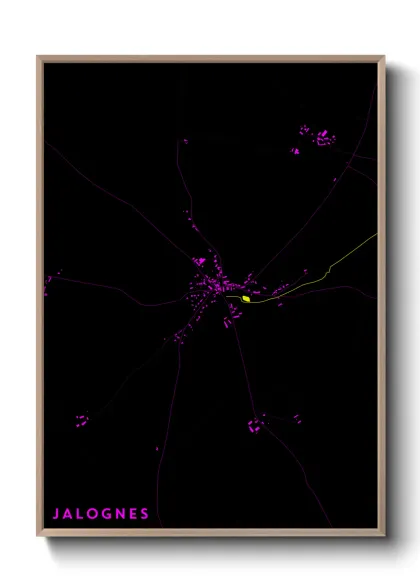 Une affiche de carte sur Jalognes