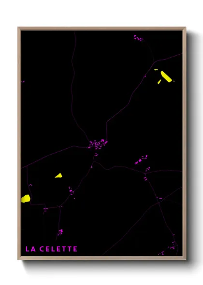 Une affiche de carte sur La Celette
