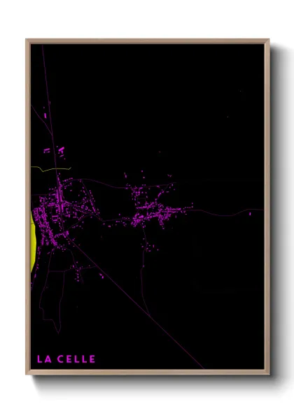 Une affiche de carte sur La Celle