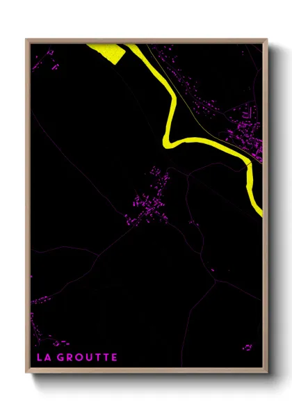 Une affiche de carte sur La Groutte