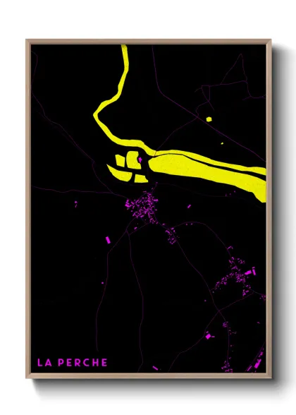 Une affiche de carte sur La Perche