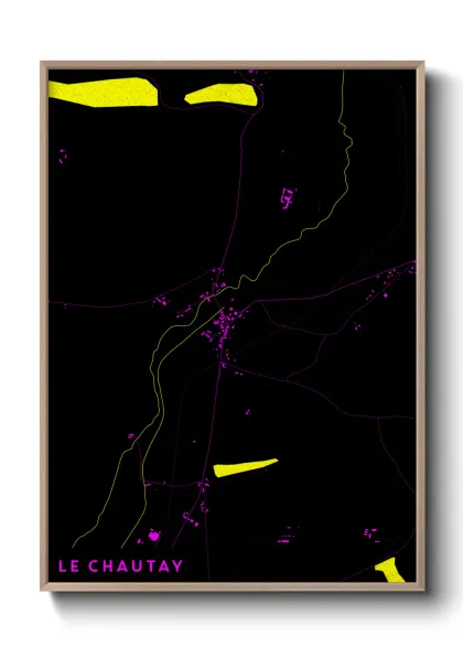 Une affiche de carte sur Le Chautay