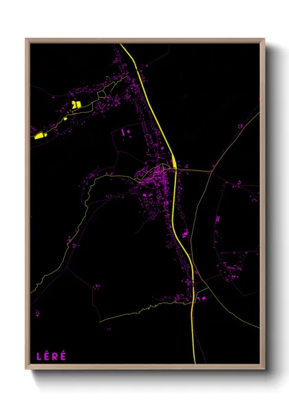 Une affiche de carte sur Léré
