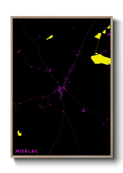 Une affiche de carte sur Morlac